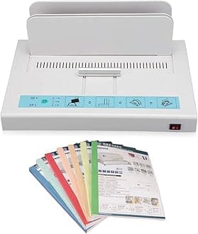 Thermal Binding Machine 500 Sheets Capacity Book Binder Machine Max 50mm Binding Thickness 110V Binding Machine A4 Document Heat Binder Three-Speed Temperature Control