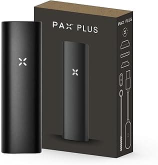 PAX Plus Starter Kit – Dual-Use Device for Herb Material – Includes Flat & Raised Mouthpieces, Oven Lid, Oven Screen, Wire Brush & USB Cable – Onyx
