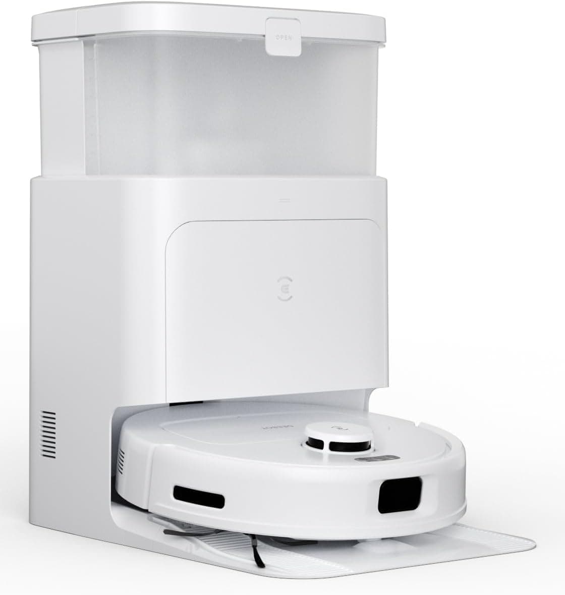 DEEBOT N30 PRO OMNI Robot Vacuum Cleaner with Mop Function, 10,000 Pa Suction Power, ZeroTangle 2.0 Technology, TruEdge™ Edge Cleaning, 60°C Hot Water Mop Cleaning, Hot Air Drying, White