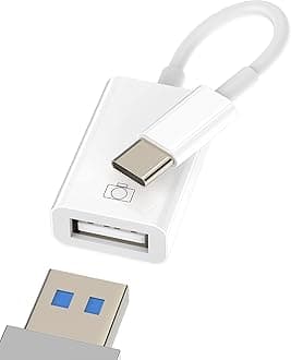 USB-C to USB A Adapter 3.0 OTG Cable Converter Apple iPhone15 Pro Max Plus Ipad Pro Air Mini Type c Thunderbolt Macbook Mouse Port Accessories Hub compatible for Samsung Google LG Galaxy S21 S22 S23