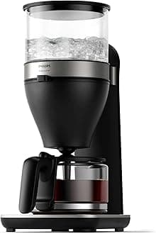 Philips Filter Coffee Maker - 1.25L, Up to 15 Cups, Boil and Infuse, Black/Silver (HD5416/60)