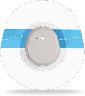 G7 Adhesive Patches Waterproof, 55 Pack Premium Transparent Patches for G7 & Stelo Hypoallergenic & Skin-Friendly Overpatch Pre-Cut Film Tape 15 Days Long Stay, Blue