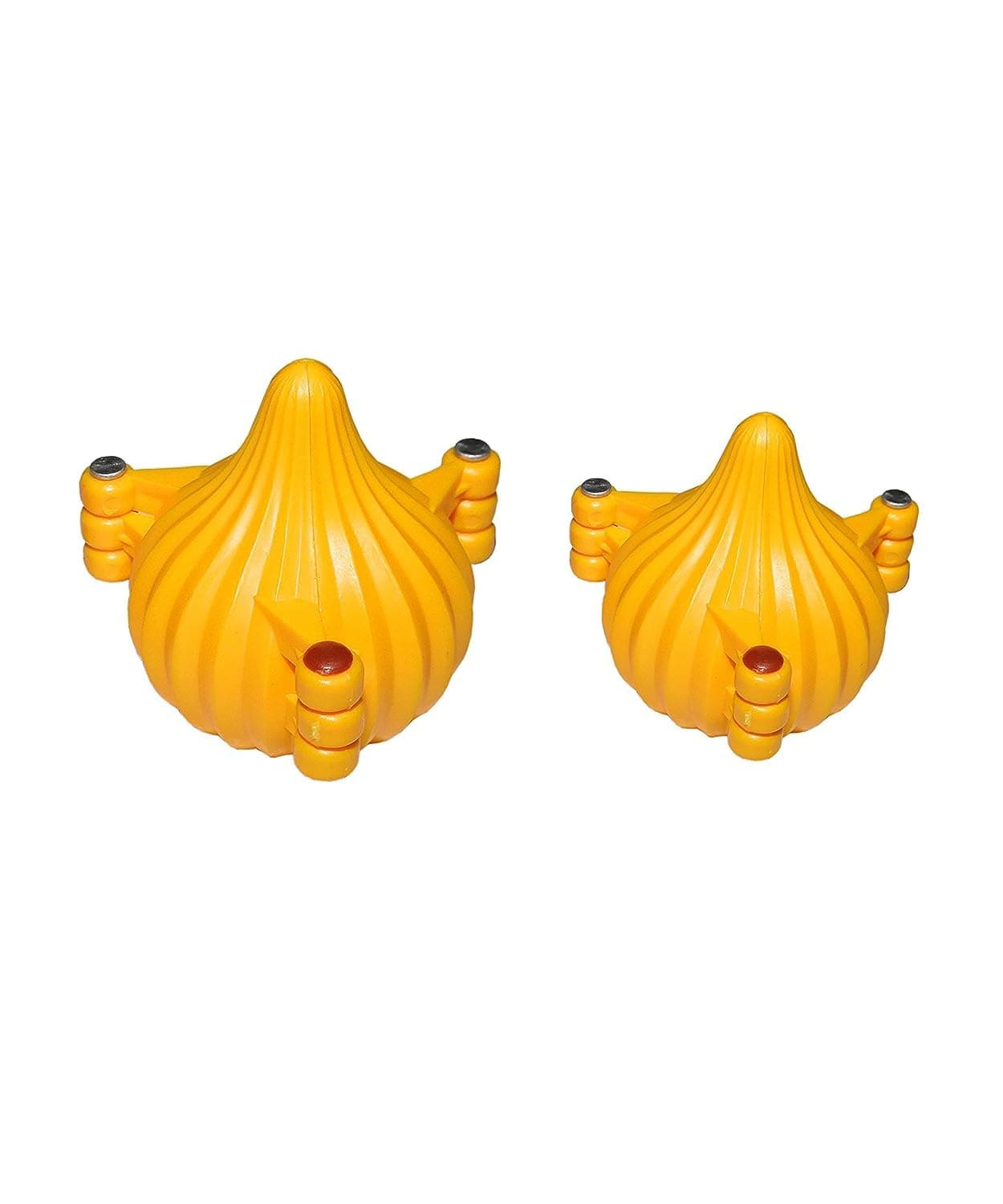 Plastic 2 Pieces Small and Medium 3 Fold Modak Maker Mould for Ganpati, Diwali, Dussehra, and Other Festival