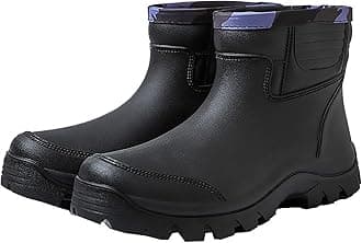 jessie Rain Boots for Men PVC Waterproof Rubber Boots Mud Boot Short Ankle Boots