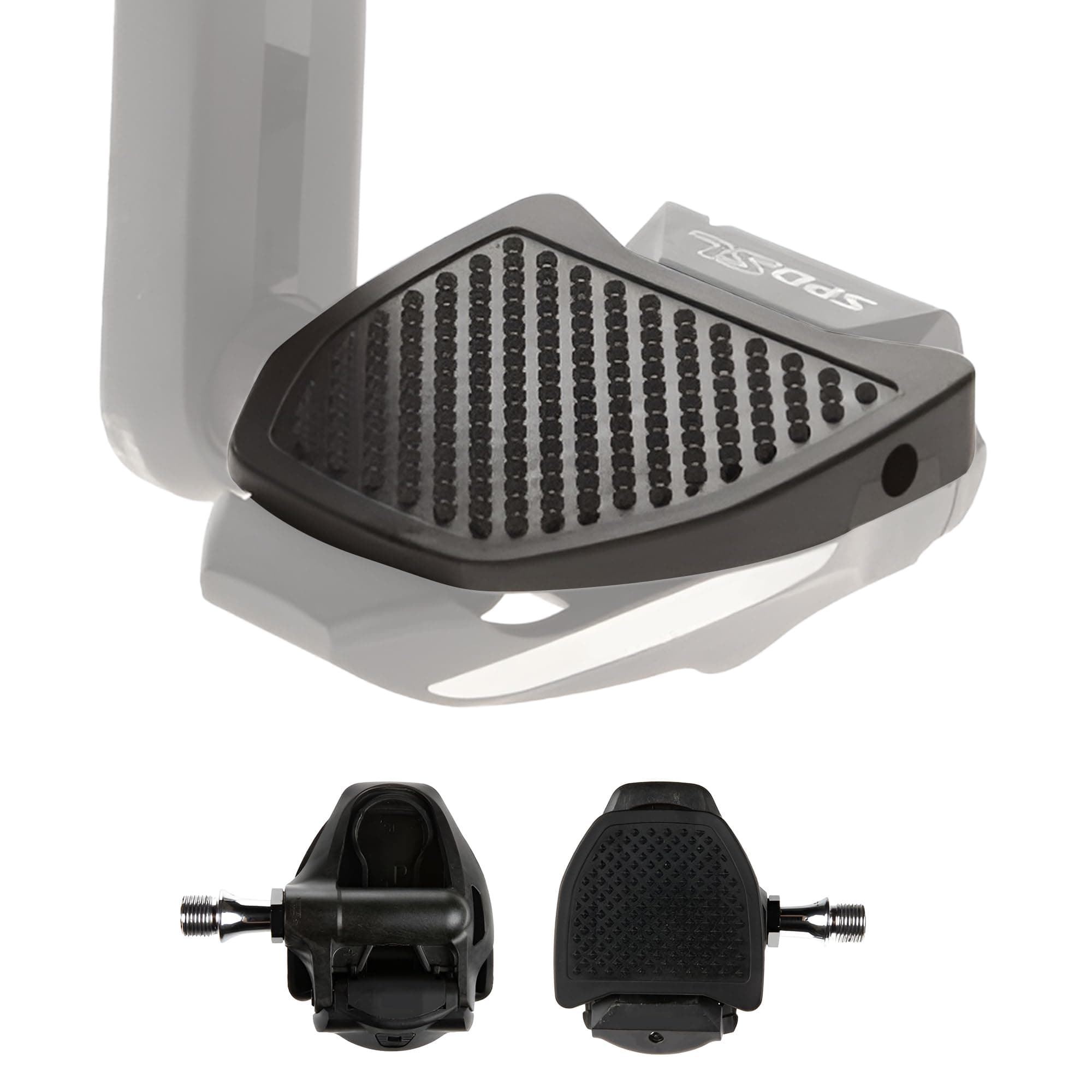 SL | Adapter compatible with Shimano SPD-SL clipless pedals | Converts clipless into flat pedals | No cleats needed | Adding grip and comfort
