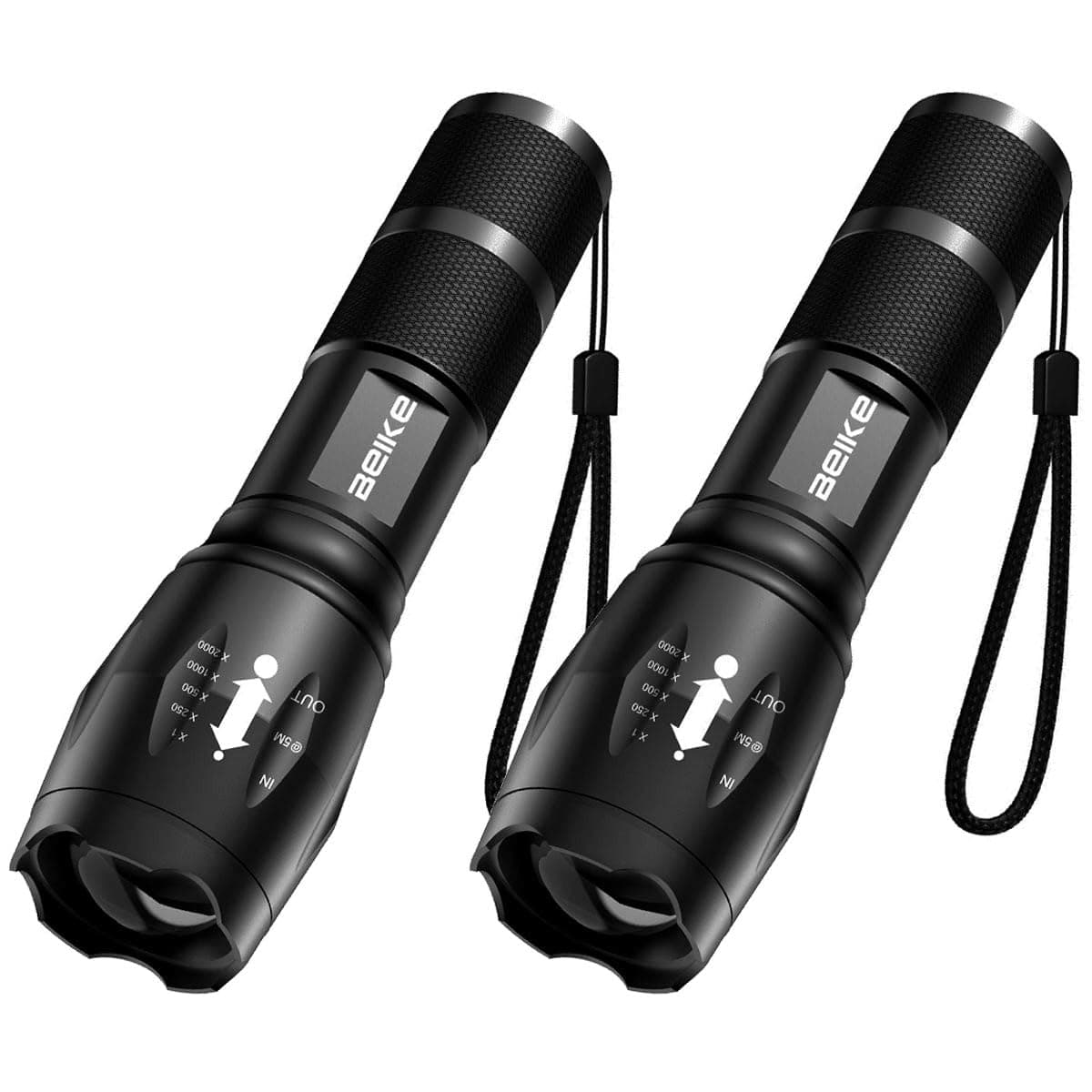 Beike Flashlight 2 Pack, Flash Light High Lumens, Small Flashlights Powerful, Super Bright LED Flashlight, Handheld Flashlights for Home, Camping, Emergency, Power Outages, Travel