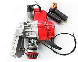 Engine Motor 49CC 2 Stroke Complete Single Cylinder Engine Motor Air Cooled For Pocket Bike Scooter ATV With Handle + Cable (49CC W/Handle+Cable style 4)