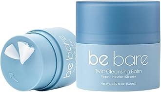 Bebare Twist Cleansing Balm with Grinding Dispenser – Korean Oil Cleanser for Waterproof Makeup Removal, Blackhead & Sebum Softener, 1.69 Fl Oz