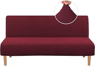 H.VERSAILTEX Stretch Sofa Slipcover 1 Piece Sofa Cover Lycra Jacquard Spandex Couch Cover Machine Washable, Multi Colors and Sizes Futon PART-HVFUTON-WINE-BL