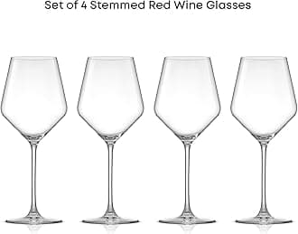 JoyJolt Layla Italian Red Wine Glasses, Set of 4, 17 oz Clear – Made in Europe
