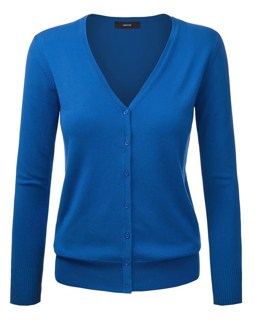 Women Basic Spring Button Down Cardigan