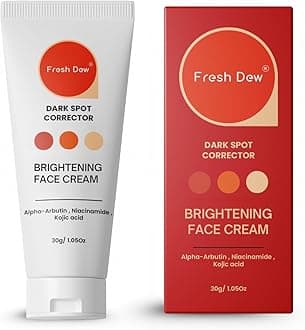 Fresh Dew Dark Spot Corrector Brightening Face Cream With Alpha Arbutin & Niacinamide | Helps Reducing Dark Spots, Sun Spots, Acne Marks | For Men and Women| 30gm