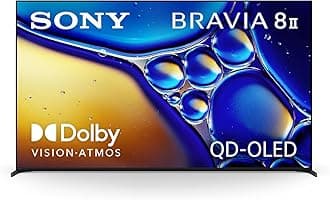 65" Bravia 8 II QD-OLED 4K Smart TV (2025) – XR Processor, Dolby Vision, Google TV, 120Hz HDMI 2.1