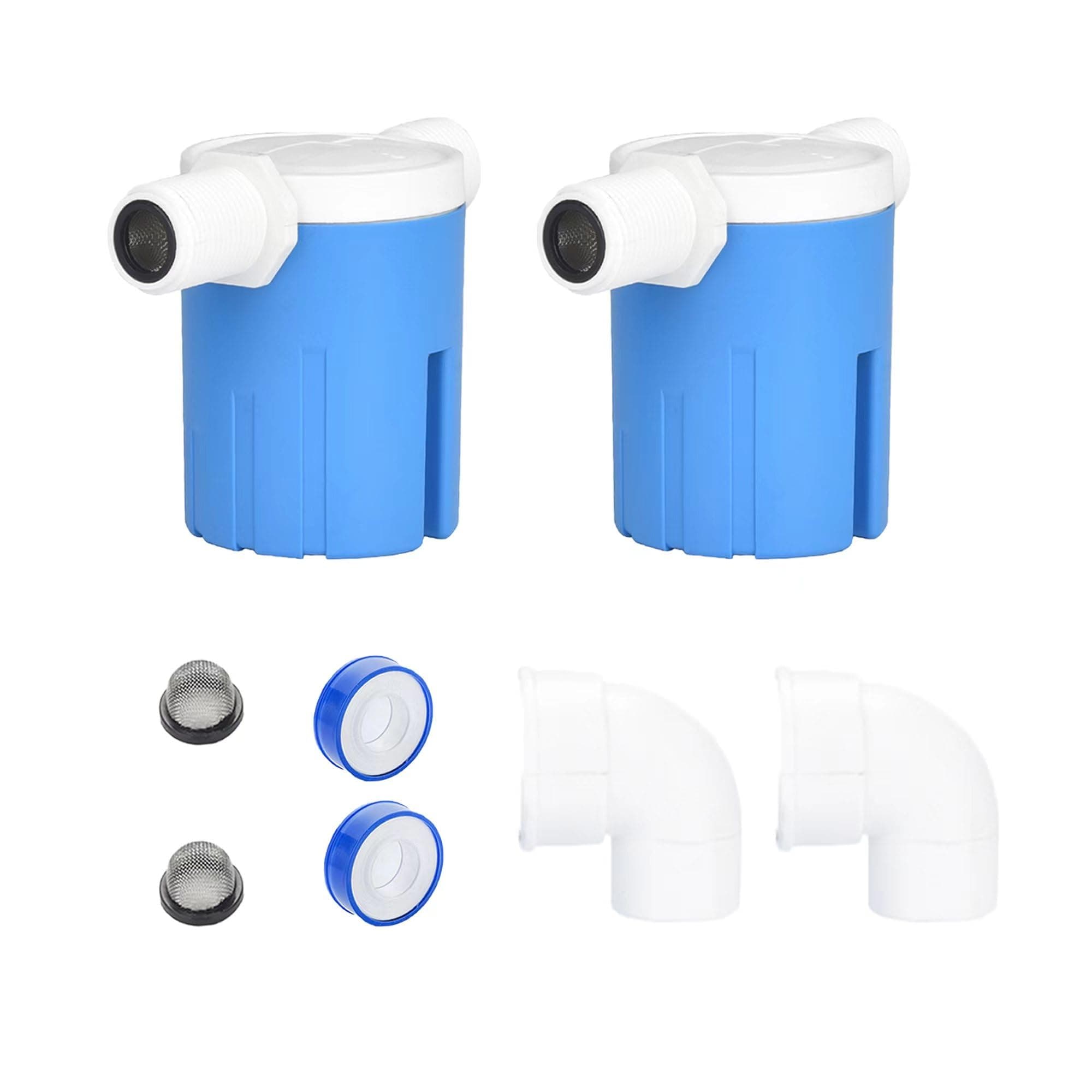 Automatic Water Level Control Valve - Inside Type, Float Valve for Water Tank, Solar Energy, Auto Pot, Aquarium 2PCS (1/2'' Side Inner)