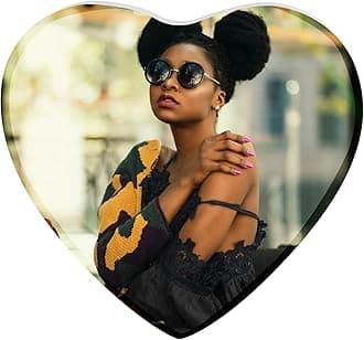 Custom Memorial Photo Ceramic Tile Personalized Headstone Picture Waterproof Porcelain Monument Portrait Colorful Printing for Cemetery Gravestone Wedding Anniversary Home Decor 4”-Heart Shape