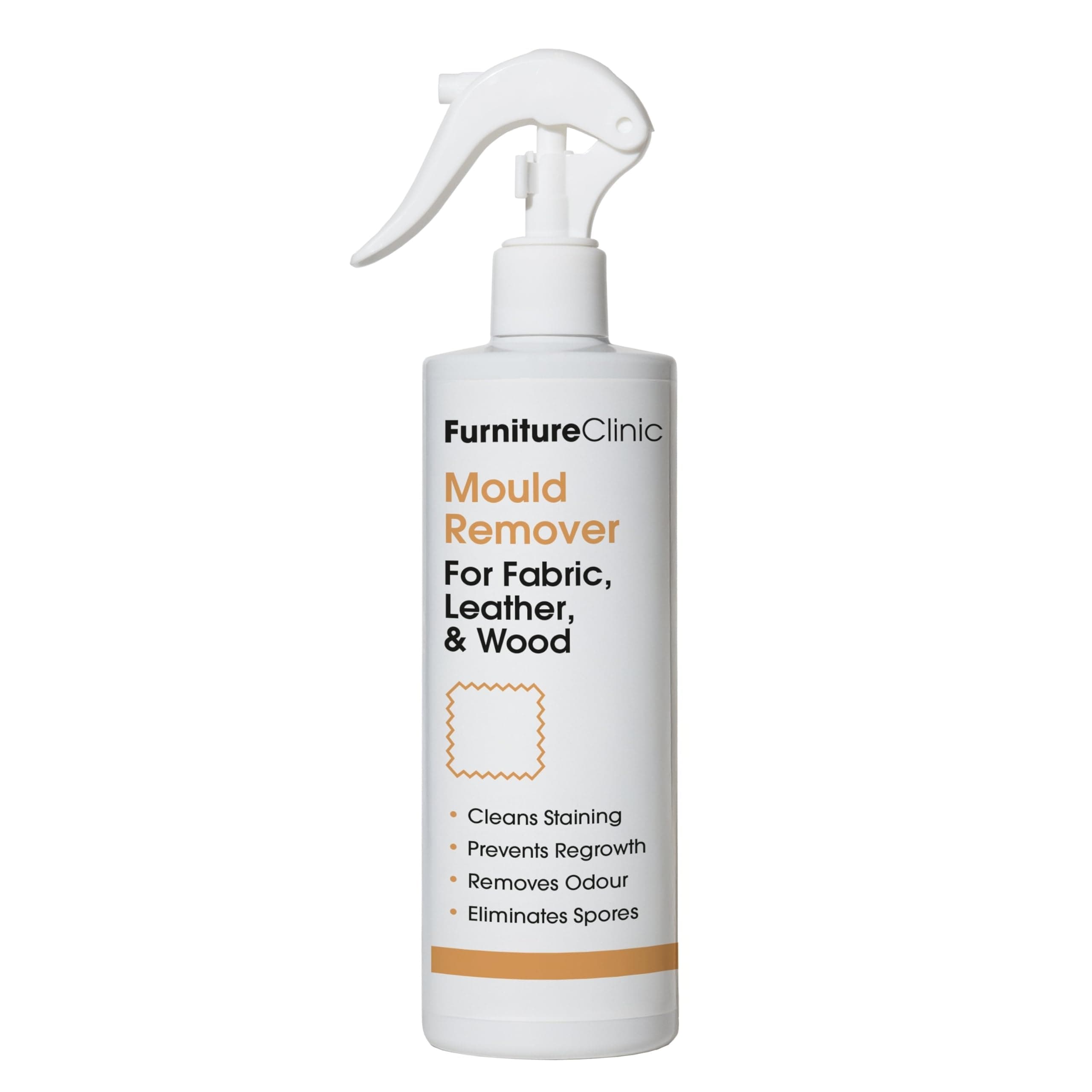 Furniture Clinic Mould Remover Spray - Kills Mould & Spores On Contact and Prevents Regrowth – Removes Stubborn Mould Stains On Leather, Fabric & Wood – Safe To Use – 500ml