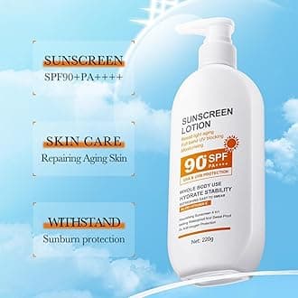 Azonee Sunscreen for Face, Sunscreen Spf 90+, Large-Volume Body Sunscreen, Sunscreen Spf 90 Pa+++, Ultra-Light UV Protection, Waterproof and Sweat-Proof, Moisturizing and Non-Greasy