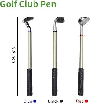 10L0L Golf Pen Holder with 3 Golf Club Pens - Unique Gift for Golf Fans and Colleagues