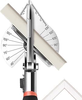 Multi-Angle Miter Shear Cutter with 45 to 135 Degrees, Adjustable Angular Cutting Scissors for PVC Cord Cover, Baseboard Molding, Quarter Round Trim, Tile Edge with 2Pcs Replacement Blades