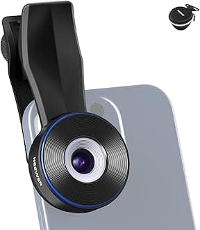 45X Mini Pocket Microscope Lens with 17mm Thread Phone Lens Clip, 2 Brightness LED Light, Microscopic World Observation, USB C Cable, Compatible with iPhone Samsung, LS-32 PRO