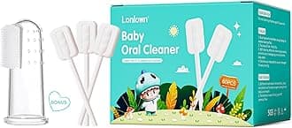 60PCS Baby Tongue Cleaner & 1PCS Finger Toothbrush Infant Mouth Cleaner Newborn Gum Cleaner Disposable Infant Oral Clean Stick Dental Care for Baby Toddler