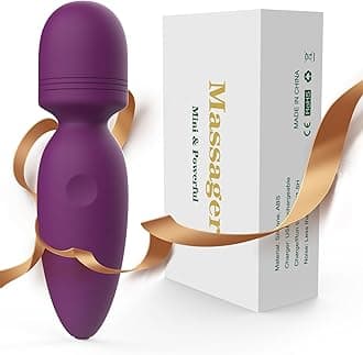 Mini Manual Back Massagers,Gifts for Women Small Cordless Handheld Massager with 10 Modes, Personal Handheld Massager for Neck Shoulder Back Body (Purple)