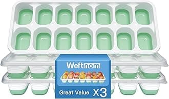 Ice Cube Tray with Lid, 3 Pack Silicone Easy-Release Ice Trays for Freezer, Stackable Ice Cube Molds for Drinks, Cocktails, Whiskey, Coffee - BPA-Free and Odor-Free,Ice Cube Trays for Freezer