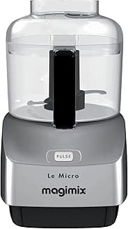 Magimix Le Micro Mini Chopper | Ultra Compact | Multifunctional | Satin | 18115, Silver