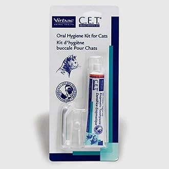 C.E.T.® Oral Hygiene Kit for Cats w/ 2.5 oz Seafood Flavor Toothpaste