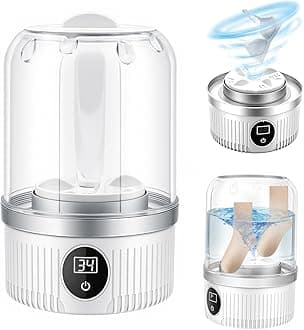 Underwear Washer, Portable Mini Washing Machine, Upgraded Mini Washings Machines, Rechargeable Cordless Washing-Machine, Laundry Cup for Bra, Underwear, Socks