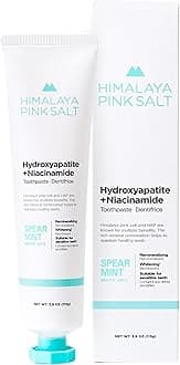 Fluoride Free Hydroxyapatite Toothpaste with Niacinamide, Helps Remineralize, Appropriate for Sensitive Teeth, Teeth Whitening - for Adult, Kids Oral Care - Spearmint Flavor, 3.9 oz