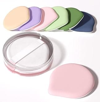 MOHOPE 8Pcs Air Cushion Makeup Puffs for Foundation with Portable Box, No Latex Blending Sponge for Liquid, Cream, Foundation and Powder, Teardrop Powder Puff, Mix