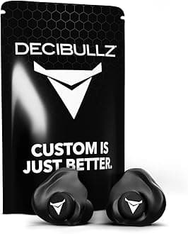 - 25-Decibel Noise-Reduction Earplugs for Hearing Protection, Custom-Molded Reusable Earplugs for Noise Sensitivity & Flights, Black