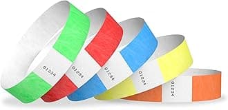 200 WristCo Tyvek Wristbands for Events – 5-Color Variety Pack – Tamper-Proof Design Prevents Reuse – Premium-Grade Bracelets for Hospital & Medical ID, Party, VIP Identification