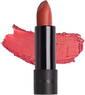 Ruby's Organics Semi-Matte Lipstick for Women, Hydrating and Highly Pigmented, Moisturizing & Non Drying, Lightweight & Long Lasting Formula, Lip Makeup, Paraben-Free, Apricot, 3.7g