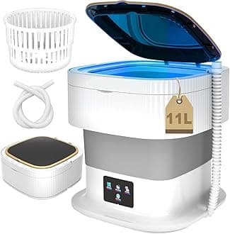 SeMi Automatic Folding 9L Small MiNi Washing Machine with Dryer DeEp Cleaning for Underwear Washing Machine Divera Money Saving Box