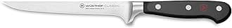 Wüsthof Classic 6 Inch Flexible Boning Knife, Black, Silver
