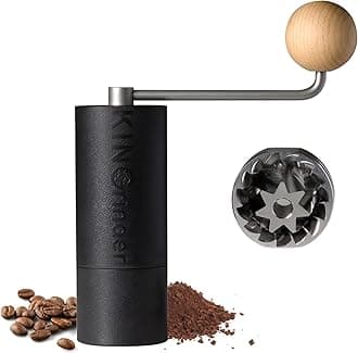 P2 Lightweight Manual Hand Coffee Grinder for Moka pot, French Press, Drip and Espresso with Assembly Consistency Stainless Steel Conical Burr Mill, 20g Capacity