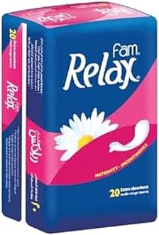 Relax Natural Cotton Feel,Maternity Sanitary Pads,20 Pads