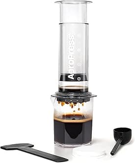 AeroPress Clear XL Coffee Press, All-in-One Large French Press, Pour-Over & Espresso Style Manual Brewer, 2 Min Brew for Less Bitterness, More Flavor, Portable Coffee Maker, Travel & Camping