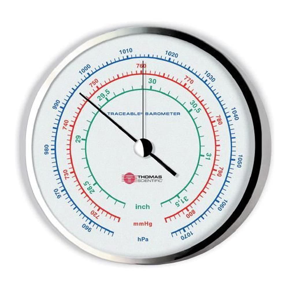 Thomas - 4199 Traceable Precision Dial Barometer, 1-4hrs Response Time, 954 - 1073 mbar Pressure, 0.5 mbar Resolution
