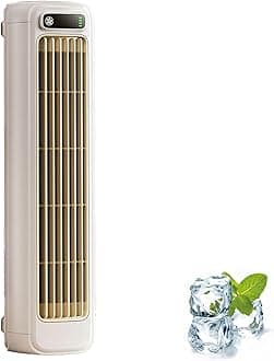 Coldeez Cooling Ace, 3 Speeds Adjustable Coldeez Cooling Ace Air Conditioner New German Turbo Compression Cooling Technology, USB Rechargeable, for Livingroom, Bedroom and Office (Beige)