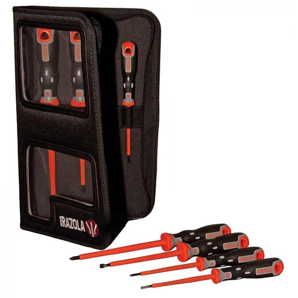 Precise Engineered Irazola Techno+ VDE 7 piece Tekno+ Screwdriver Set in a Wallet [Multi Set] - w/3yr Rescu3® Warranty