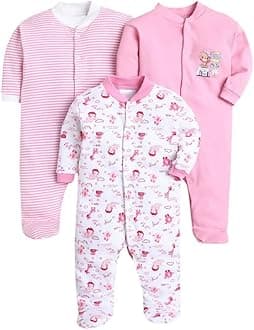 EIO® 100% Cotton Rompers Sleepsuits Jumpsuit Night Suits for Infants Newborn Baby Boys & Girls