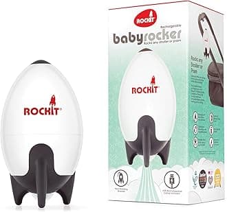 Baby Rocker USB Rechargeable - Hands-Free Portable Rocker Sleep Aid Soother Gently Rocks Stroller or Buggy - Adjustable Speed 60-Min Timer - Fits Pushchairs & Prams Creates Automatic Bouncer