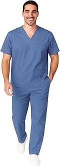 M&M SCRUBS Men Scrub Set Medical Scrub Top and Pants