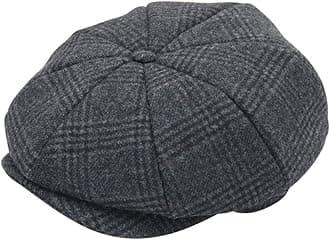 Wool Newsboy Cap for Men Women - Classic Vintage Gatsby Lvy Cabbie Hat Flat Beret Cap Adjustable Size