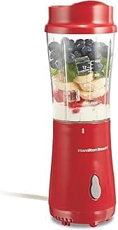 Hamilton Beach Personal Single Serve Blender with Travel Lid, Red (51101R)