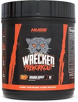 Wrecked Pre-Workout, Advanced Formula, Boosts Energy, Focus, Pumps & Performance, 10g L-Citrulline, 6.4g Beta Alanine, 5g Tyrosine, 1g Alpha GPC, 375mg Fast-Acting Caffeine & More