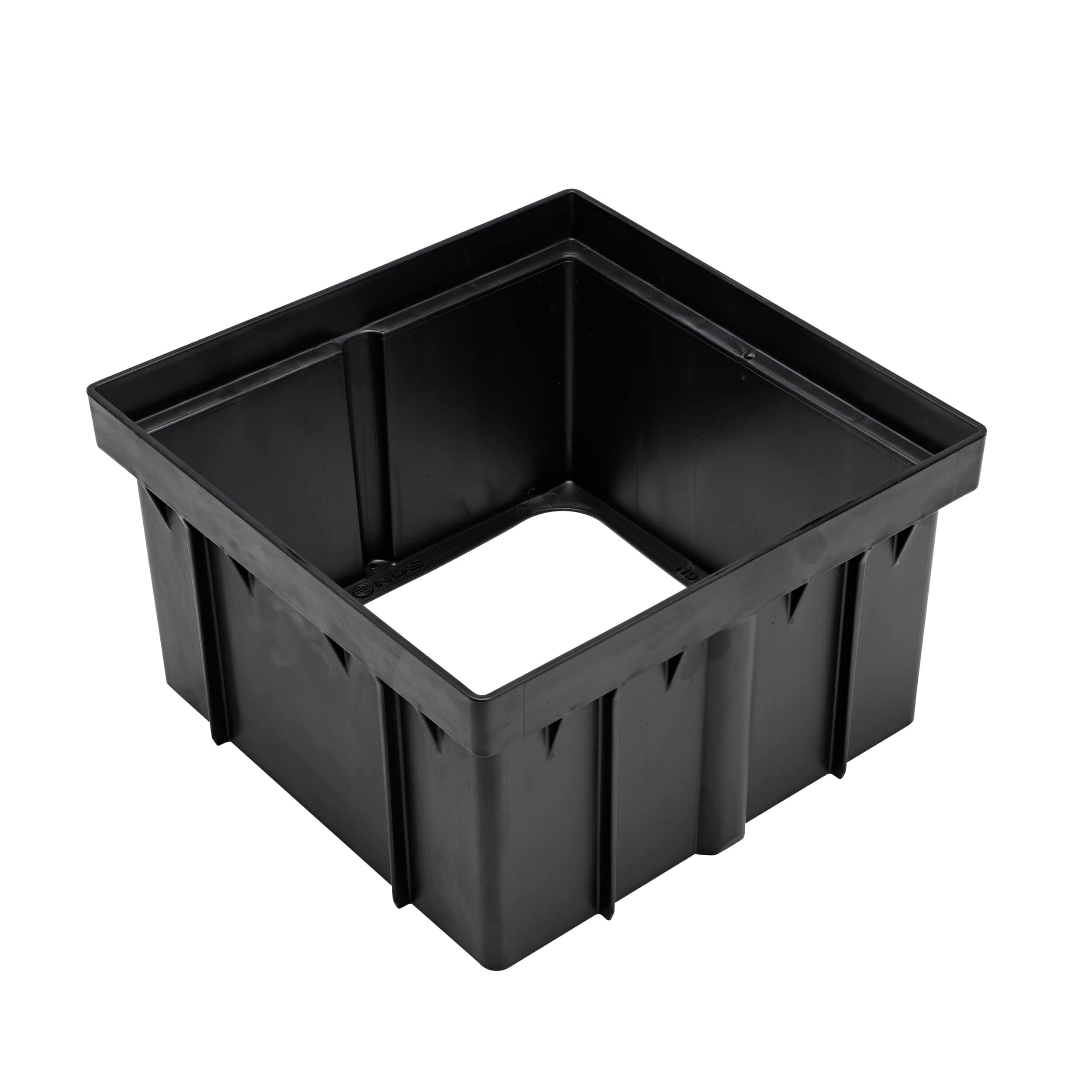 1216 Catch Basin Riser for 12 Inch Square Catch Basin Drain and 12 Inch Low-Profile Adapter Drain, Black